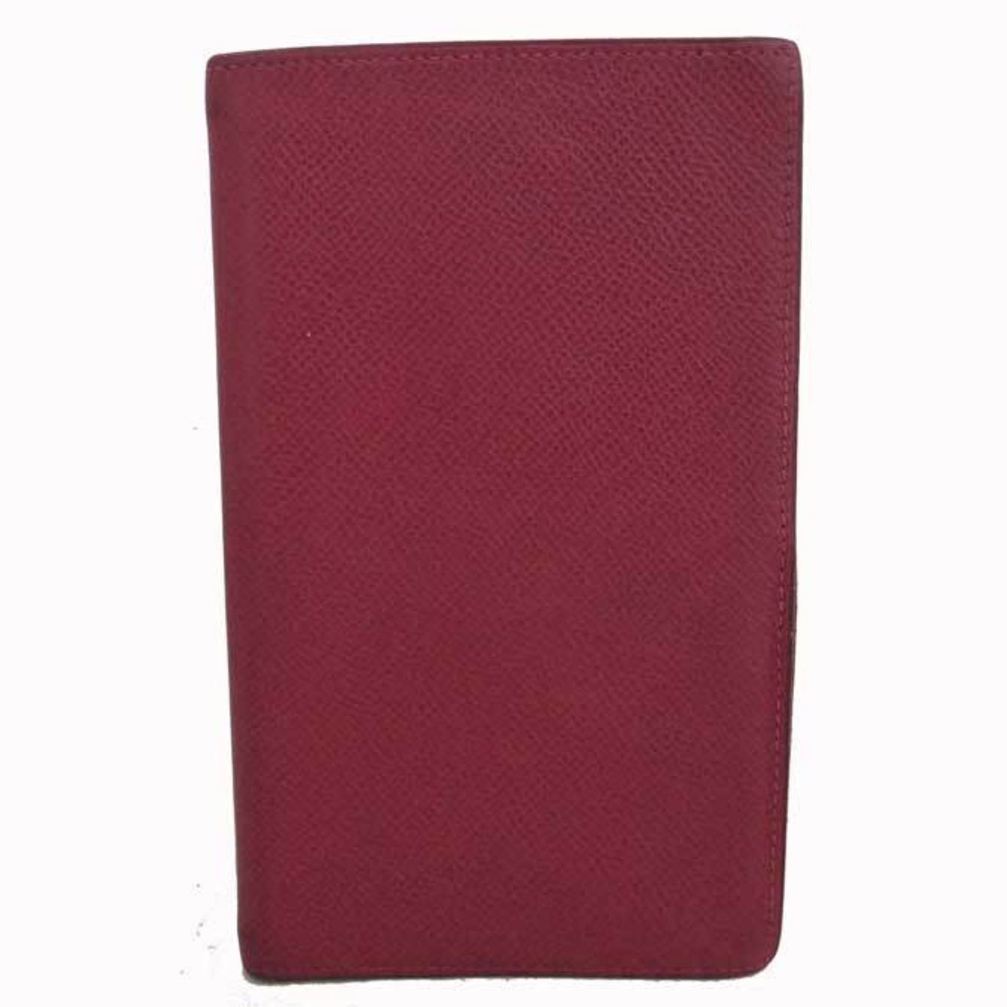 Hermes Notebook Cover Red Leather Agenda Women's Men's